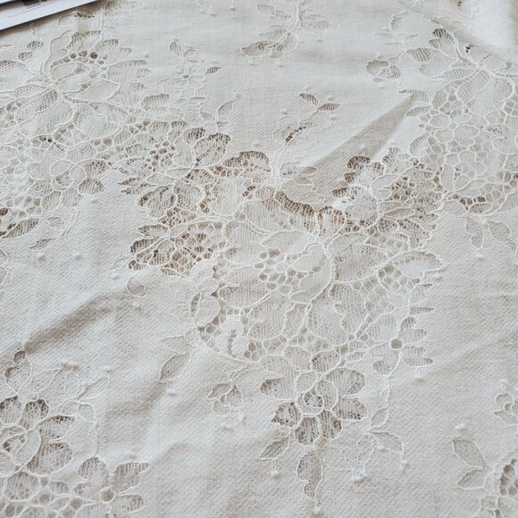 REISS ! Emilia Lace Flared-Cuff Blouse in Ivory ( US/6) - Picture 9 of 11